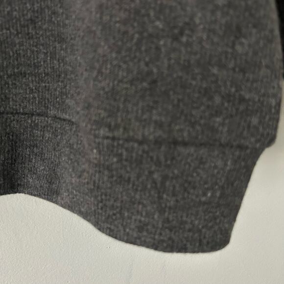 OGL Cozy Collared V-Neck Batwing Sleeve Pullover Heather Black L Large New - Picture 5 of 7